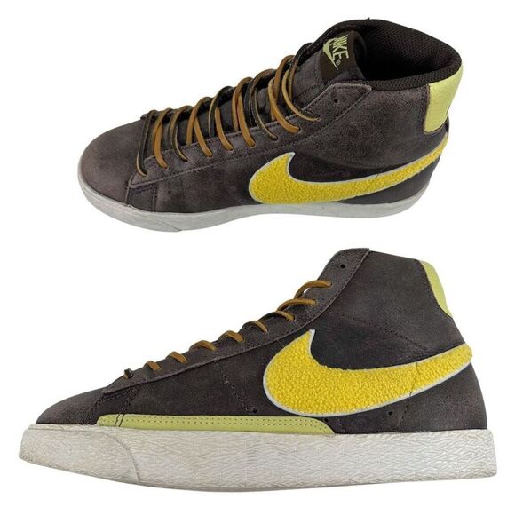 Nike Blazer High Supreme Baroque Brown/Zest Distressed Leather Sneakers Men’s Si main image 4